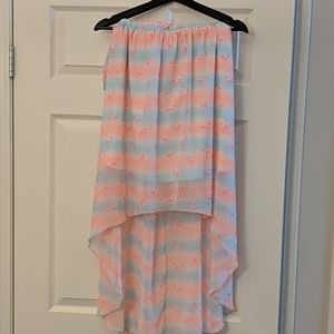 Simons Strapless High-Low Dress